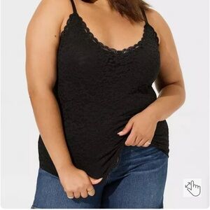 Torrid Stretchy Lace V-Neck Cami Size 1